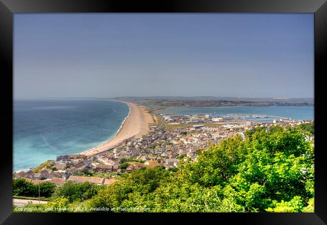 Portland Chesil Beach  Framed Print by Rob Hawkins