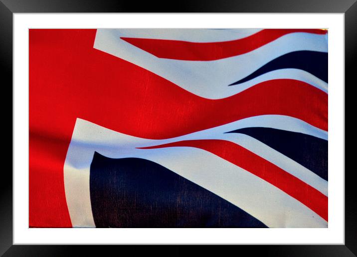 United Kingdom Union Jack Flag Framed Mounted Print by Andy Evans Photos