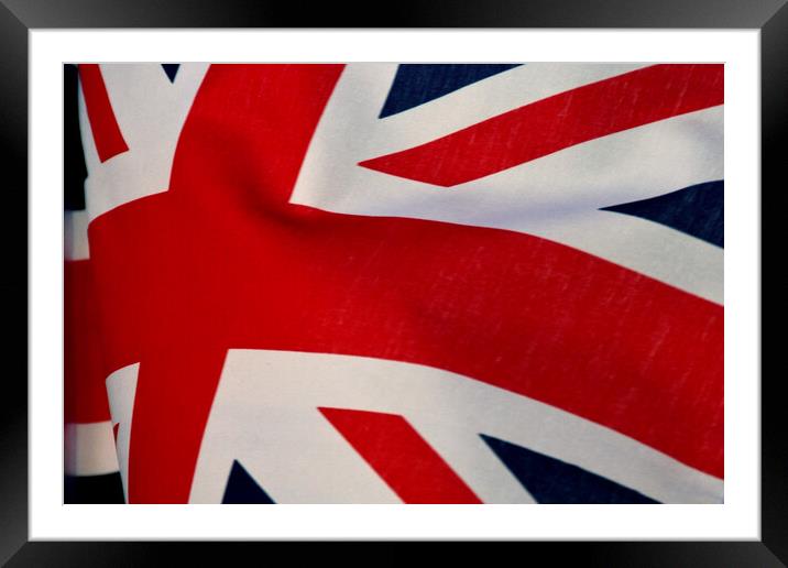 United Kingdom Union Jack Flag Framed Mounted Print by Andy Evans Photos