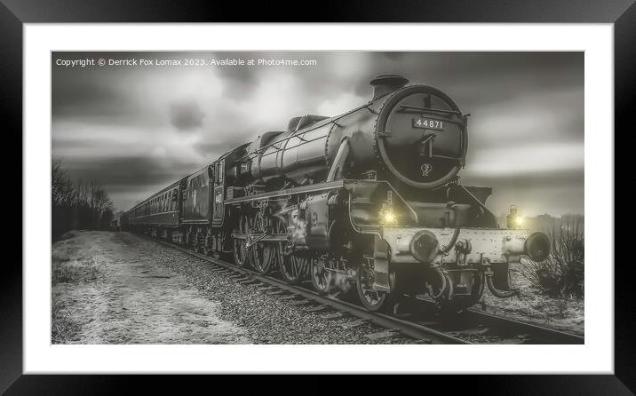 44871 on east lancs railway  Framed Mounted Print by Derrick Fox Lomax