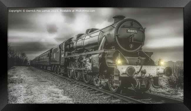 44871 on east lancs railway  Framed Print by Derrick Fox Lomax