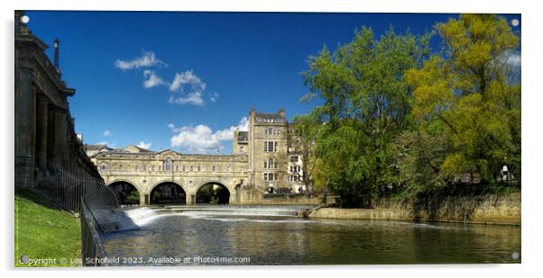 The Enchanted Pulteney Bridge Acrylic by Les Schofield