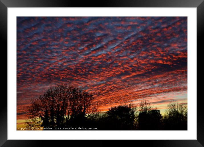 Red Sky at Night Framed Mounted Print by Ian Donaldson