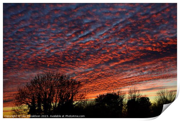 Red Sky at Night Print by Ian Donaldson