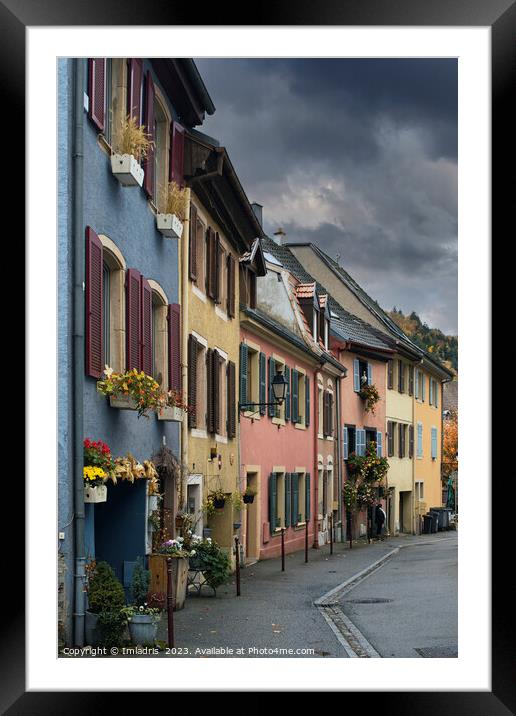Colorful Backstreet, Thann, France Framed Mounted Print by Imladris 