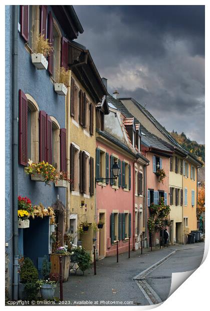 Colorful Backstreet, Thann, France Print by Imladris 