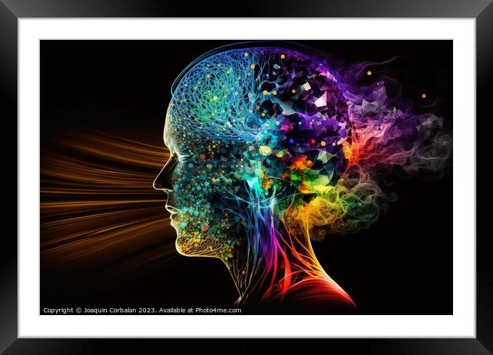 Neurological therapy to restore cognitive conditions of a brilli Framed Mounted Print by Joaquin Corbalan