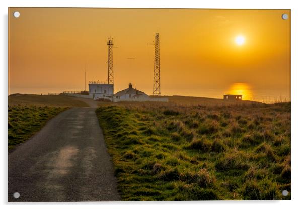 Flamborough Fog Warning Station Acrylic by Tim Hill