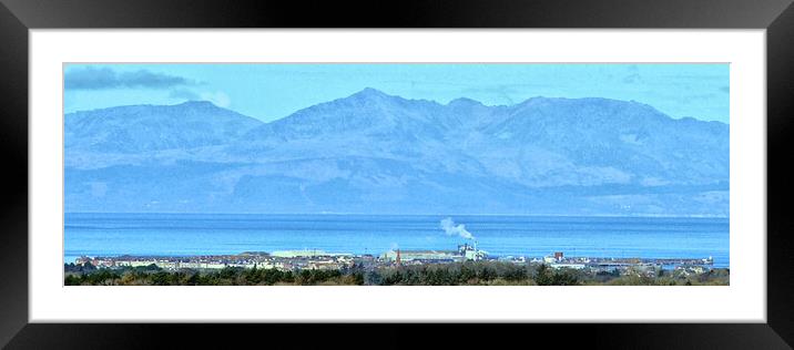 Over Troon to Arran and its montains Framed Mounted Print by Allan Durward Photography