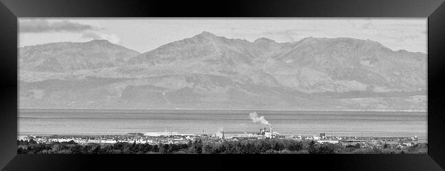 Troon and Arran (black&white) Framed Print by Allan Durward Photography
