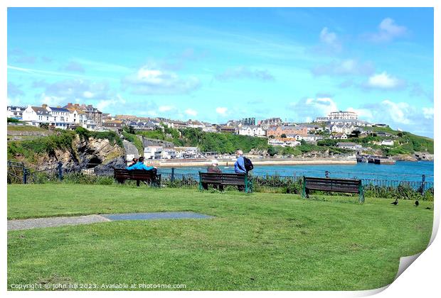 View from Killacourt, Newquay, North Cornwall, UK. Print by john hill