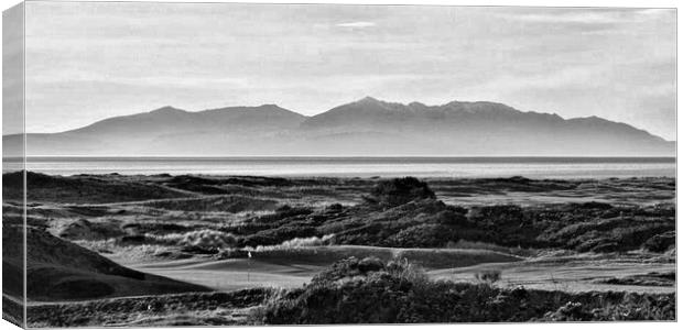 Arran proudly overlooking Royal Troon Canvas Print by Allan Durward Photography