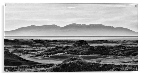 Arran proudly overlooking Royal Troon Acrylic by Allan Durward Photography