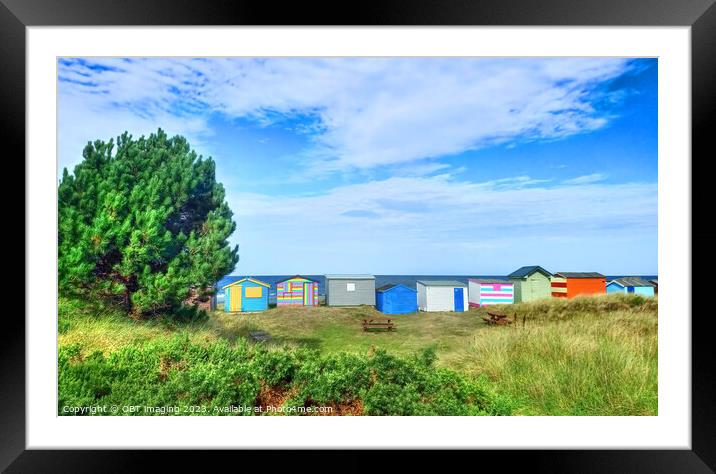 Hopeman Bay Beach Huts Morayshire Moray Firth Scot Framed Mounted Print by OBT imaging