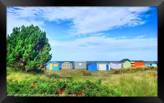 Hopeman Bay Beach Huts Morayshire Moray Firth Scot Framed Print by OBT imaging
