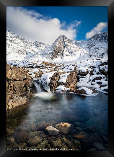 Fairy Pools Skye Framed Print by Mark Hetherington