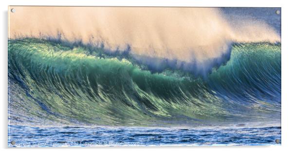 A Breaking Wave in Cornwall Acrylic by Geoff Tydeman