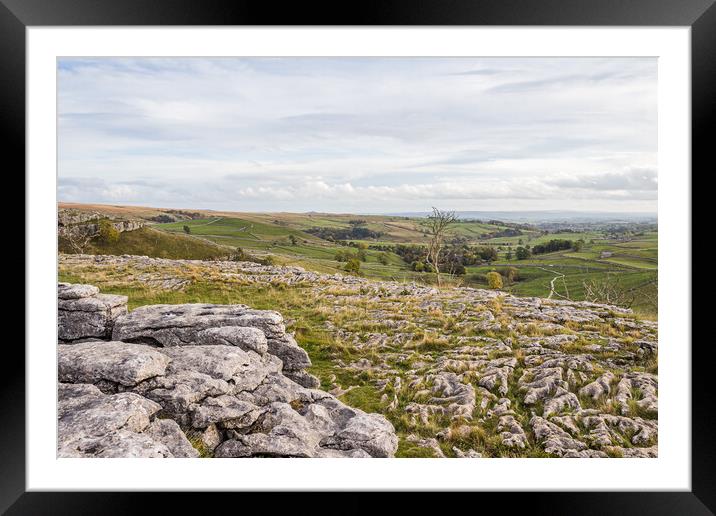 Top of Malham Cove Framed Mounted Print by Jason Wells