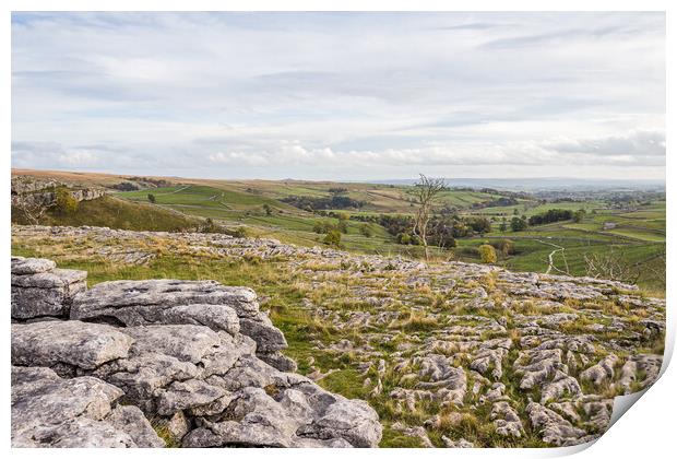 Top of Malham Cove Print by Jason Wells