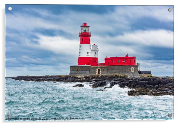 Longstone Lighthouse, Farne Islands Acrylic by Keith Douglas