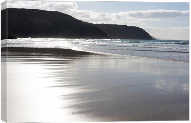 Serenity at Perranporth Canvas Print by Graham Custance