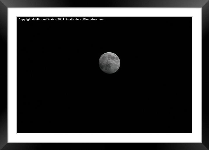 Night Moon Framed Mounted Print by Michael Waters Photography