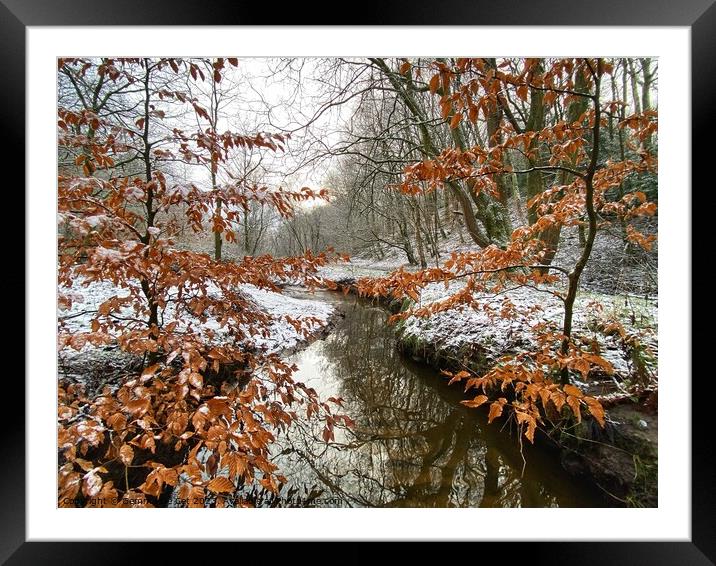 River Irk in the Snow Framed Mounted Print by Gemma De Cet