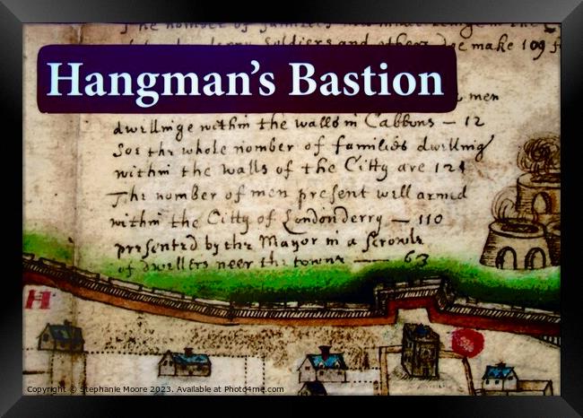 Hangman's Bastion on the Derry Wall Framed Print by Stephanie Moore