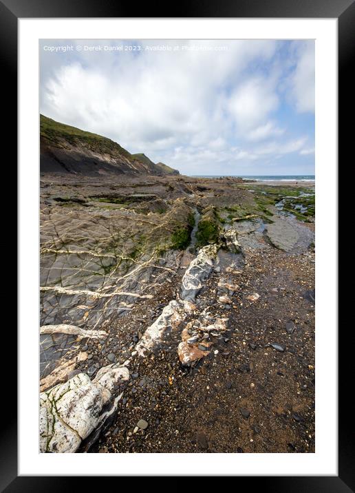 Majestic Cliffs of Crackington Haven Framed Mounted Print by Derek Daniel