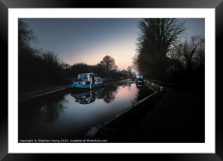Kennet and Avon Canal Sunrise Framed Mounted Print by Stephen Young