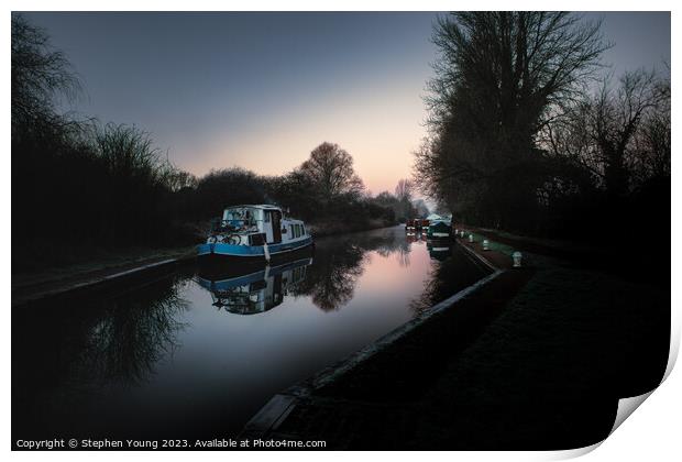 Kennet and Avon Canal Sunrise Print by Stephen Young
