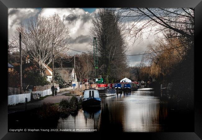 Mid Winter on the Kennet and Avon Canal Framed Print by Stephen Young