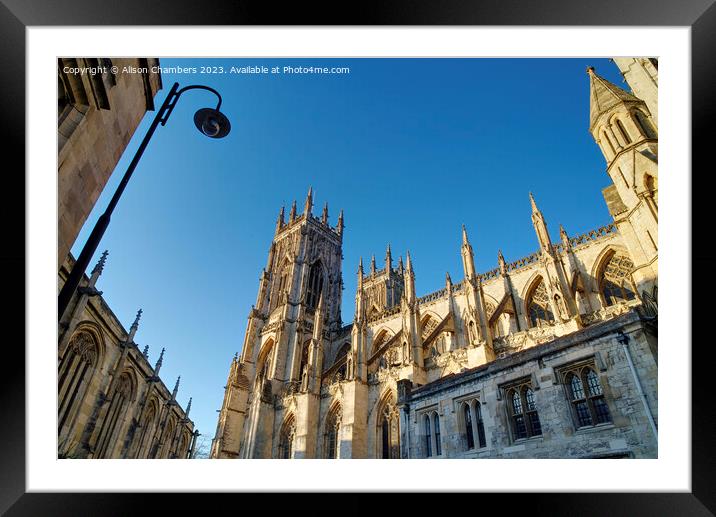 York Minster Framed Mounted Print by Alison Chambers