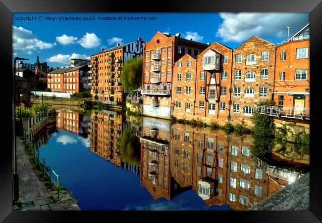 Leeds River Aire Framed Print by Alison Chambers