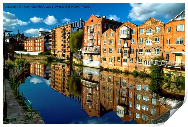Leeds River Aire Print by Alison Chambers