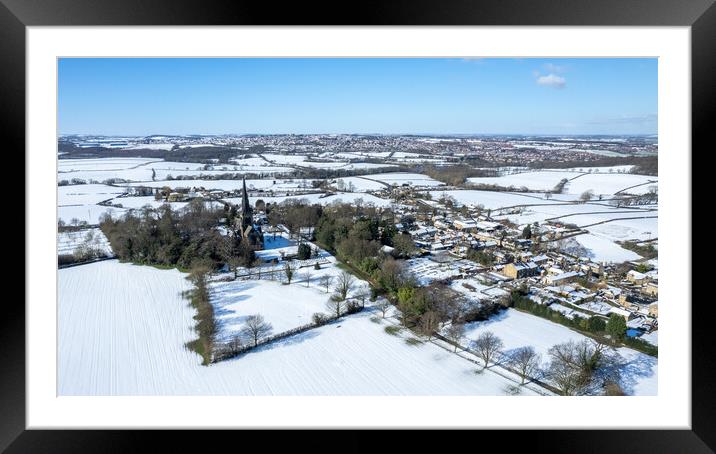 Wentworth In The Snow Framed Mounted Print by Apollo Aerial Photography