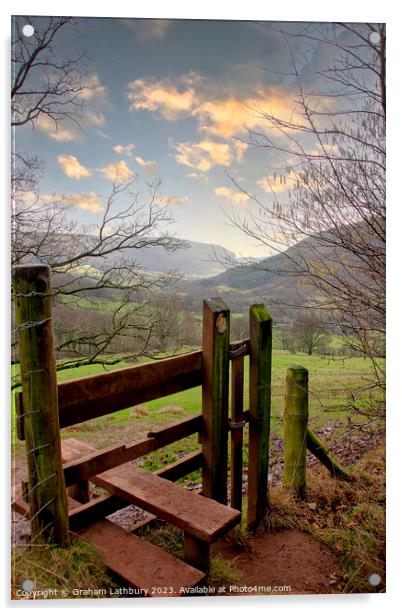 Vale of Ewyas, Wales Acrylic by Graham Lathbury
