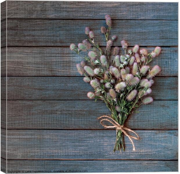  bouquet of wild fluffy flowers   Canvas Print by Lana Topoleva