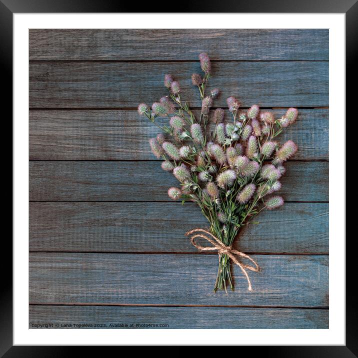  bouquet of wild fluffy flowers   Framed Mounted Print by Lana Topoleva