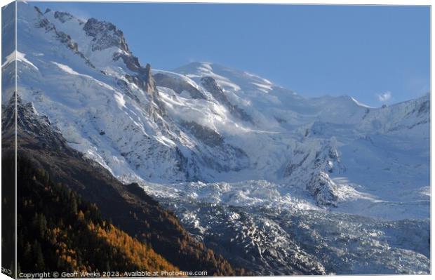 Mont Blanc Canvas Print by Geoff Weeks