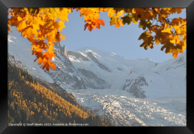 Autumn in Chamonix Framed Print by Geoff Weeks