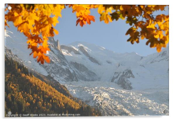 Autumn in Chamonix Acrylic by Geoff Weeks