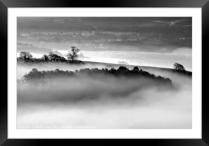 Lake mist Framed Mounted Print by Geoff Weeks