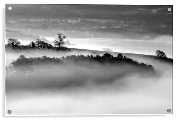Lake mist Acrylic by Geoff Weeks