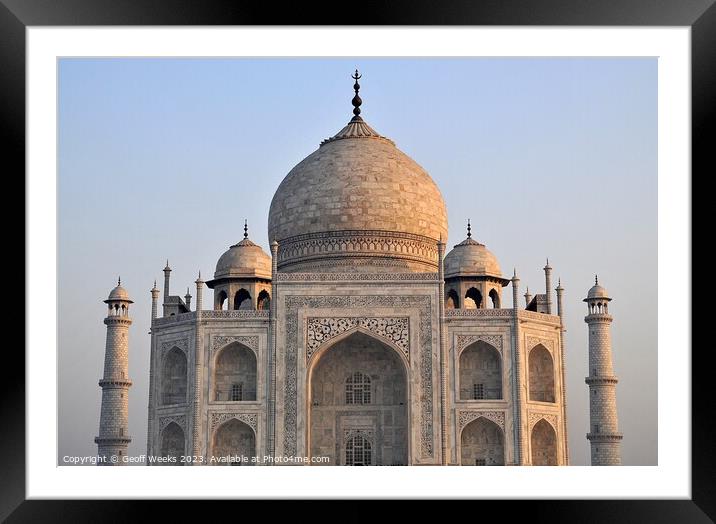 Taj Mahal Framed Mounted Print by Geoff Weeks