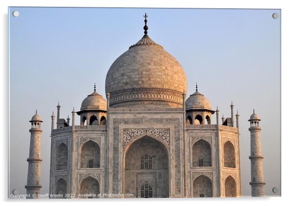 Taj Mahal Acrylic by Geoff Weeks