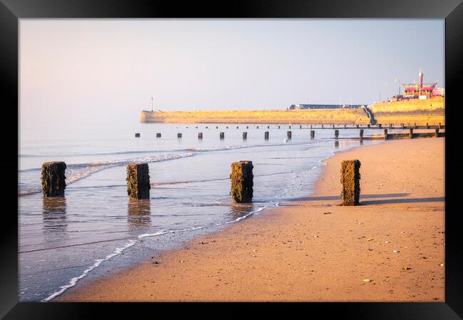 Tranquil Bridlington Beach Framed Print by Tim Hill