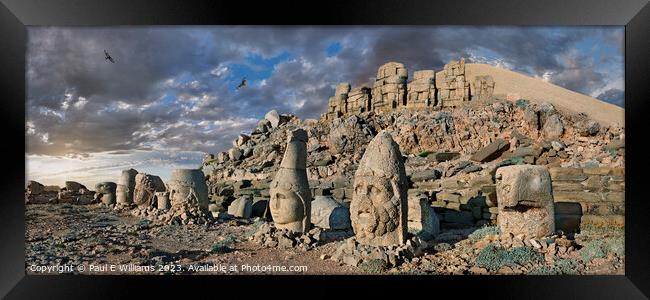 Photos of the Statues of Mount Nemrut  Spectacular Mountain Top  Framed Print by Paul E Williams