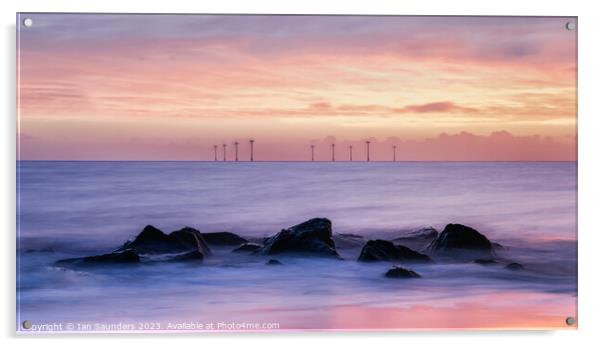 Caister at Dawn Acrylic by Ian Saunders