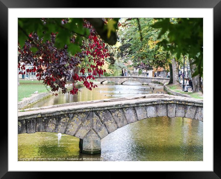 Bourton on the water Framed Mounted Print by Martin fenton